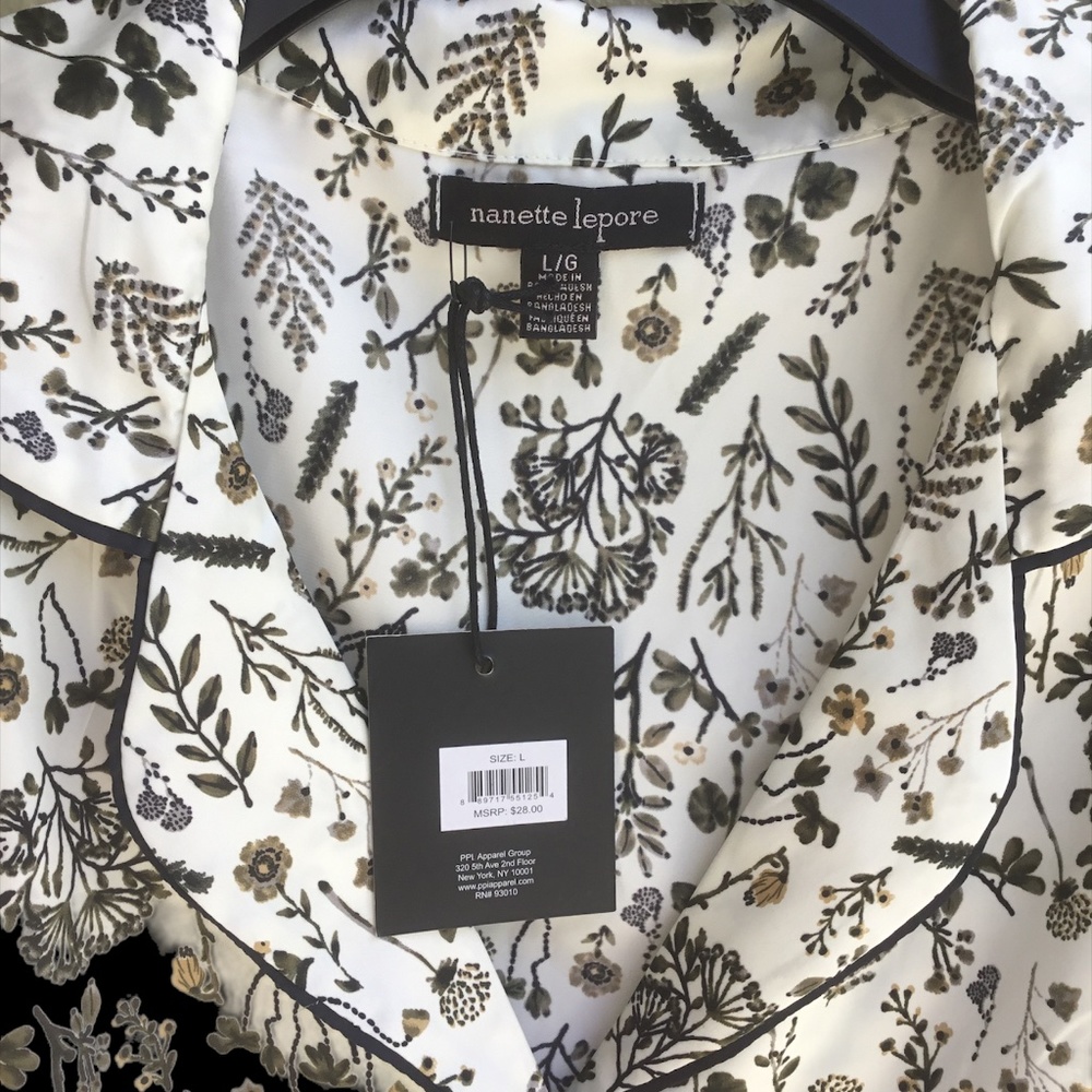 Nanette Lepore nightshirt in soft, silky polyester. NWT! Size Large. Lovely!